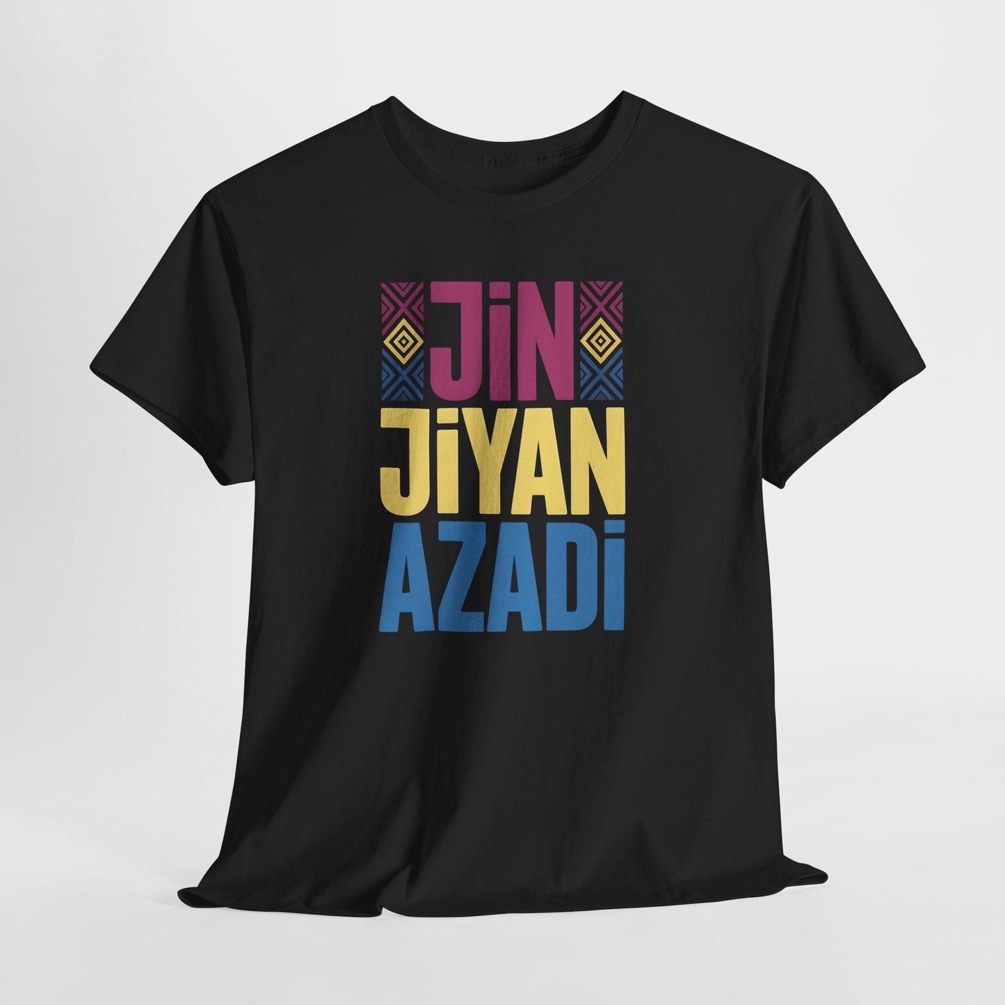 Jin Jiyan Azadi Graphic Tee — Kurdish Freedom Slogan T-Shirt - Kurdify