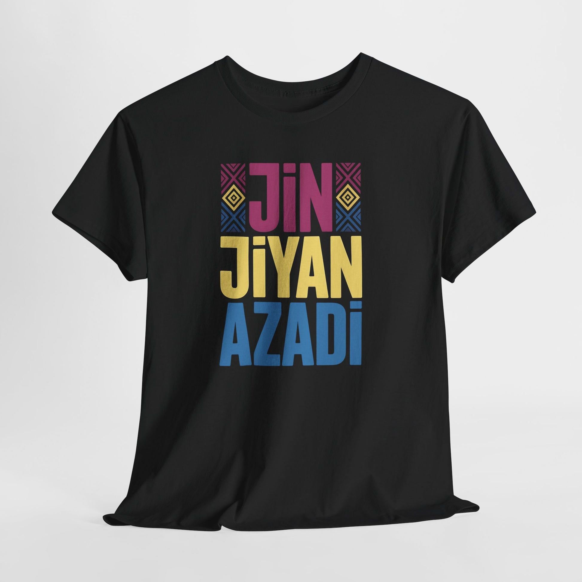 Jin Jiyan Azadi Graphic Tee — Kurdish Freedom Slogan T-Shirt - Kurdify