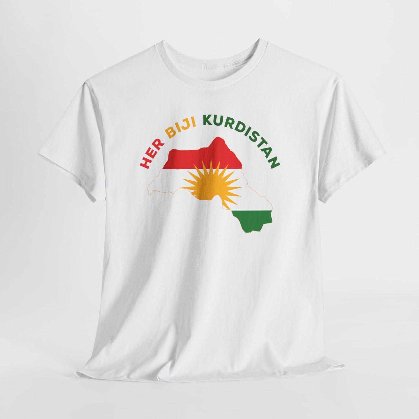 Her Bijî Kurdistan - Kurdistan Map T‑Shirt - Kurdify