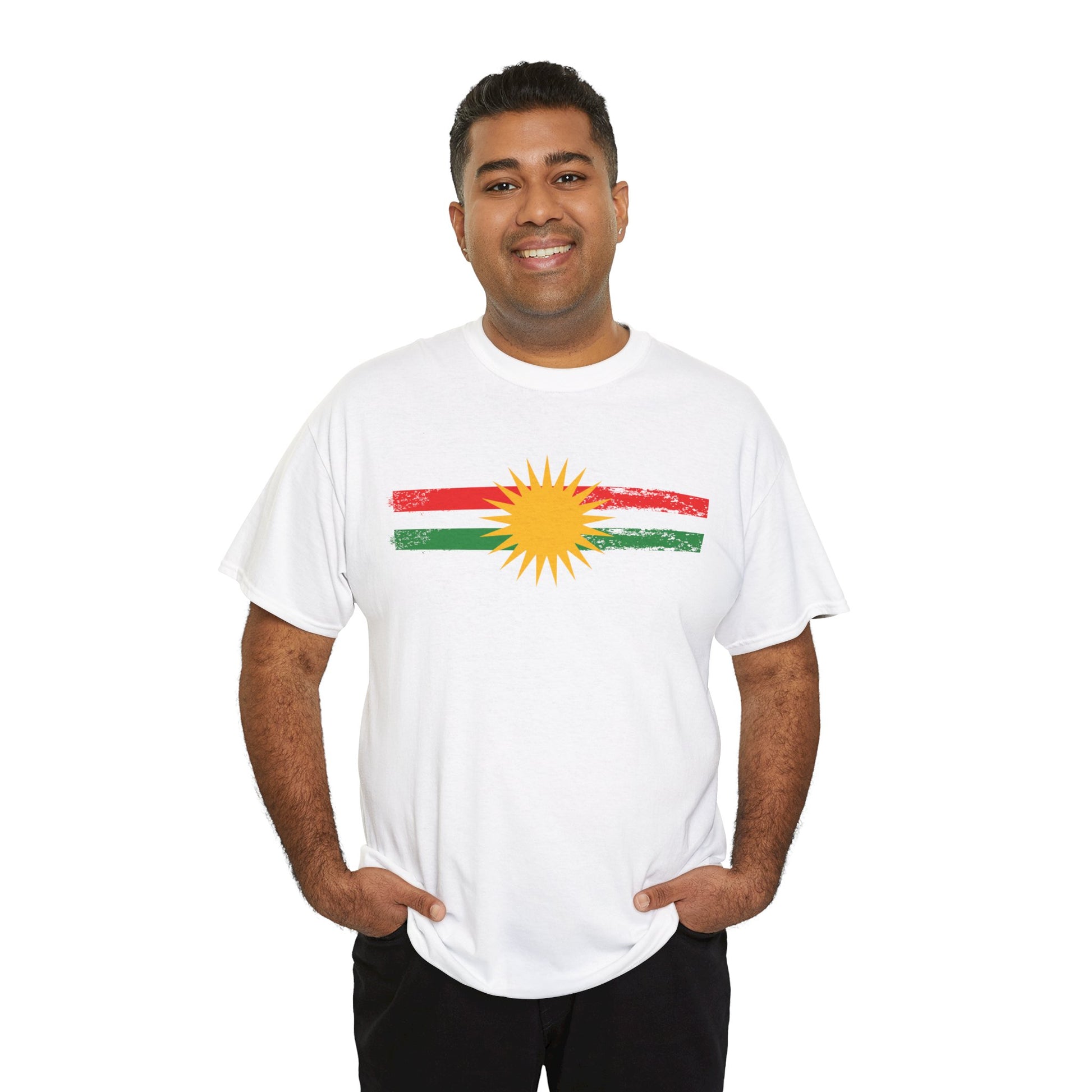 Kurdistan Flag Sun T-Shirt - Kurdify