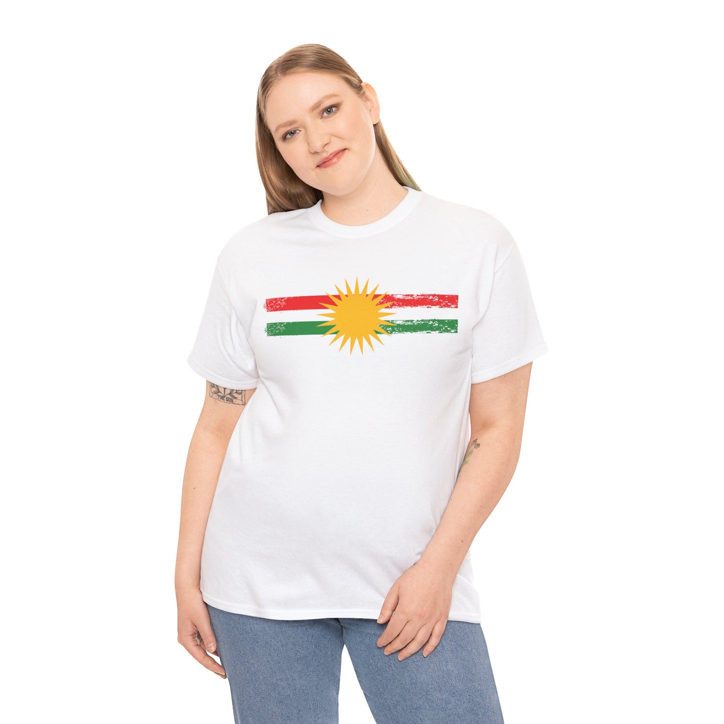 Kurdistan Flag Sun T-Shirt - Kurdify