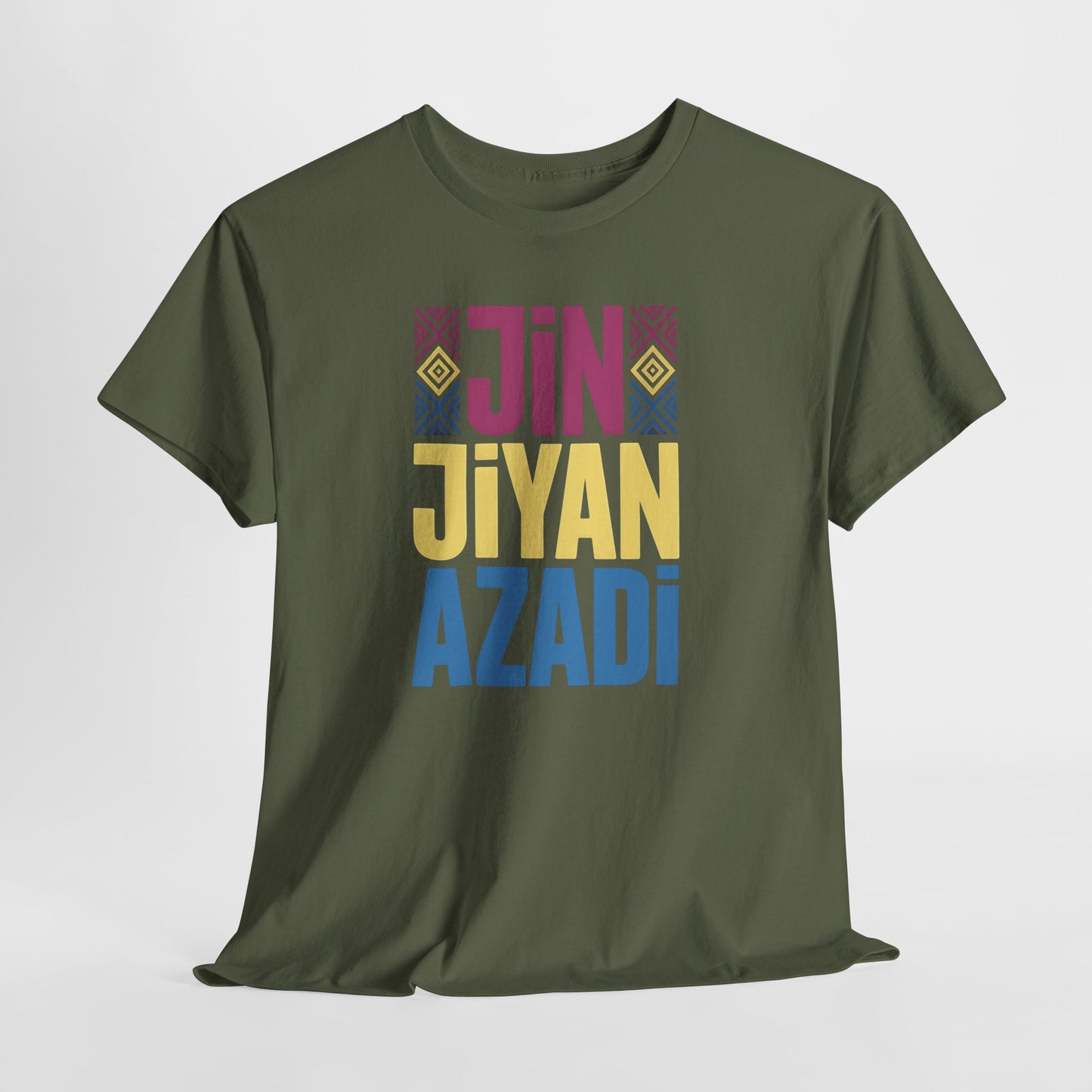 Jin Jiyan Azadi Graphic Tee — Kurdish Freedom Slogan T-Shirt - Kurdify