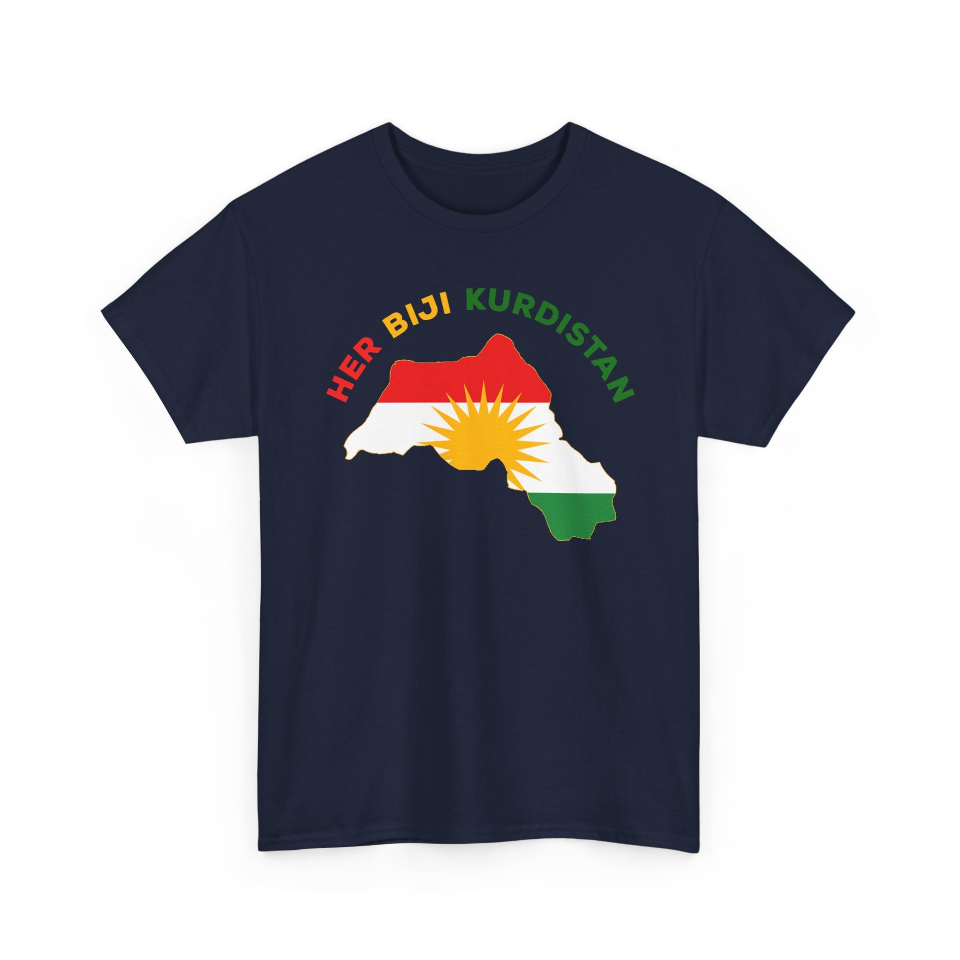 Her Bijî Kurdistan - Kurdistan Map T‑Shirt - Kurdify