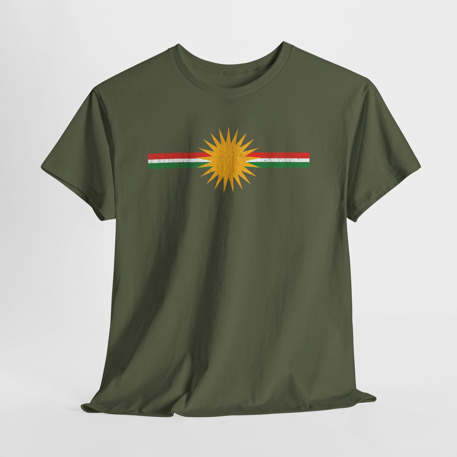 Kurdistan Flag Sun T-Shirt - Kurdify