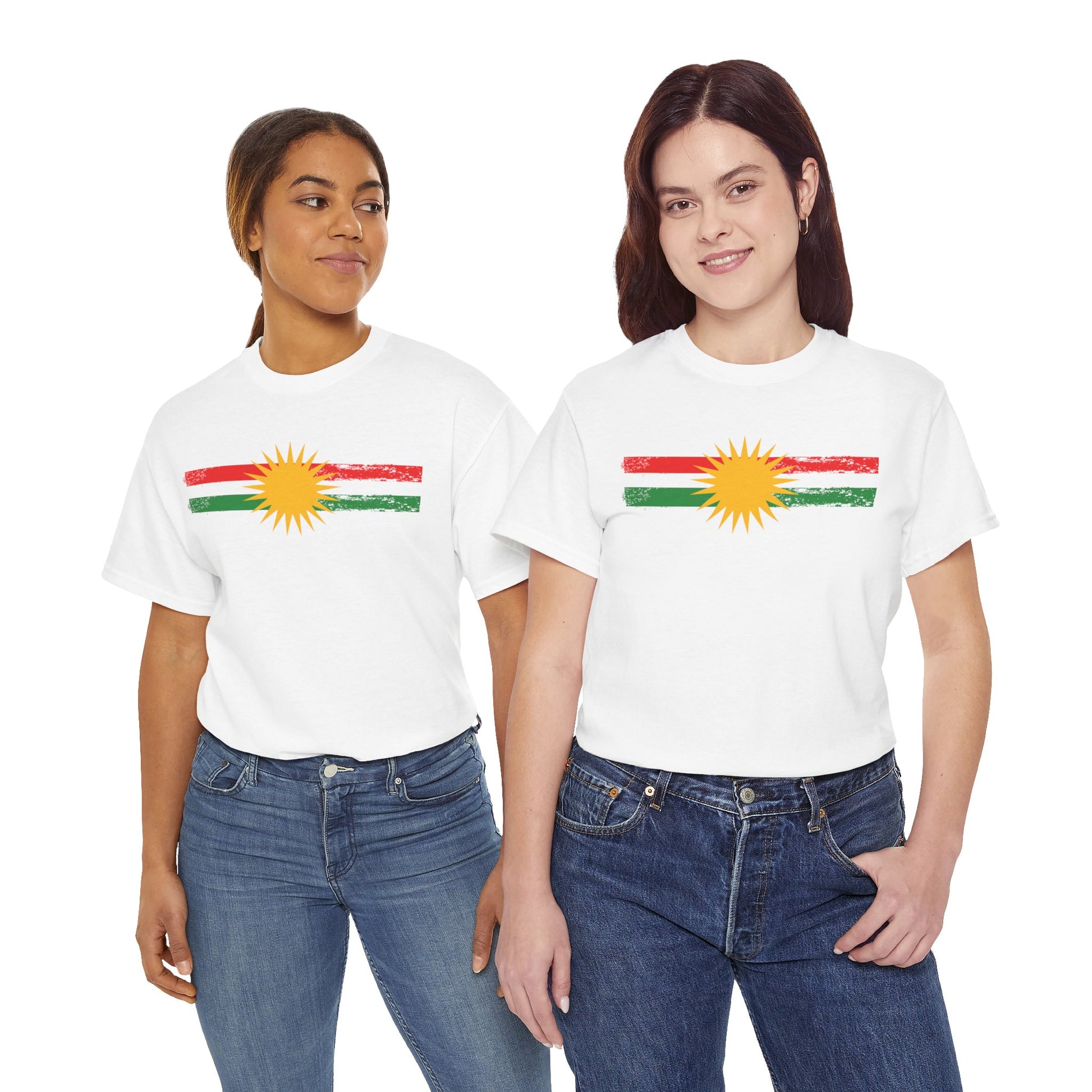 Kurdistan Flag Sun T-Shirt - Kurdify