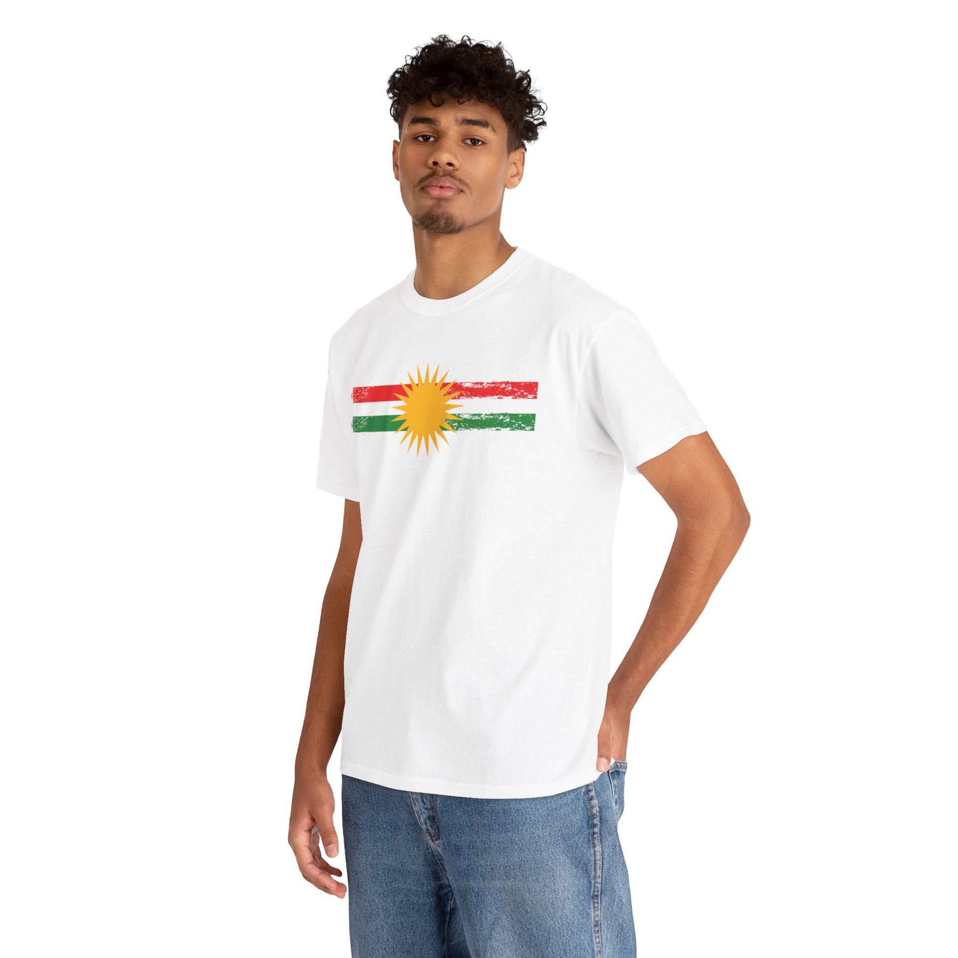 Kurdistan Flag Sun T-Shirt - Kurdify