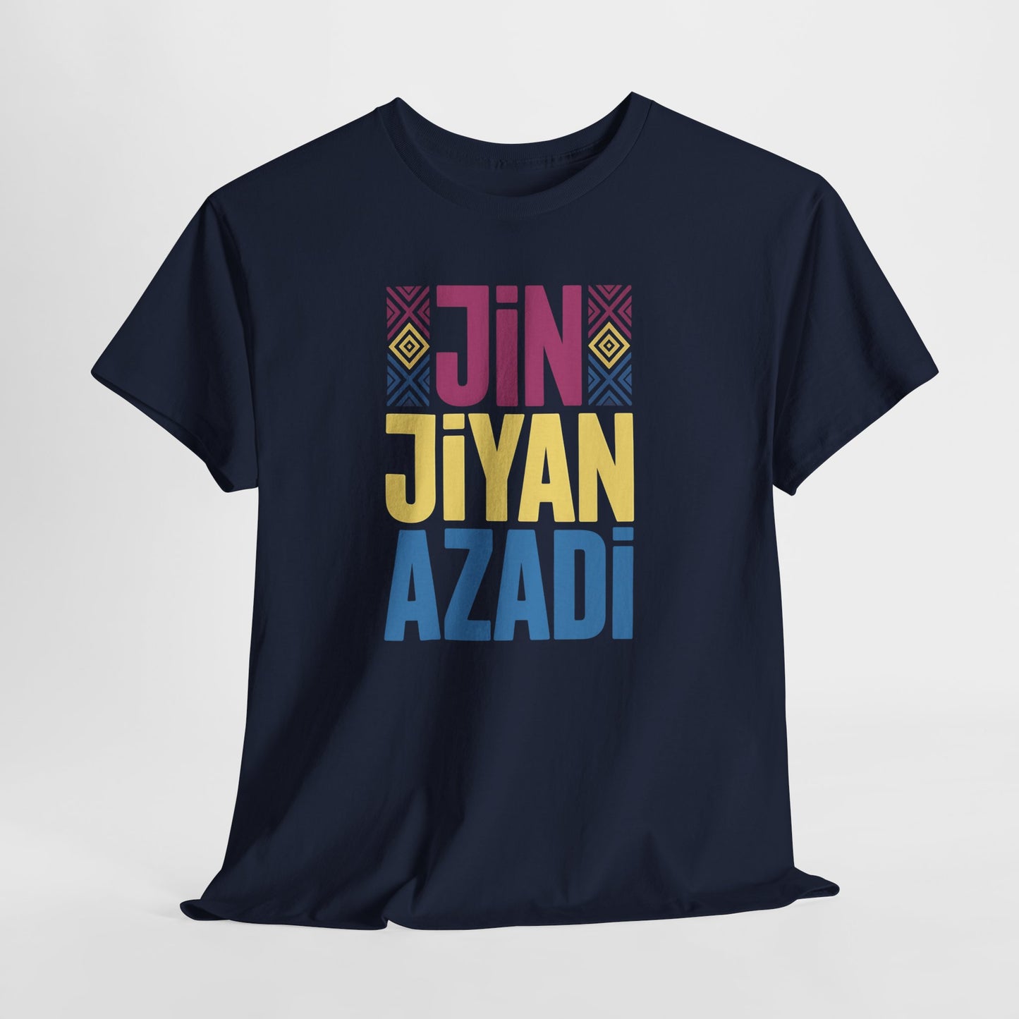 Jin Jiyan Azadi Graphic Tee — Kurdish Freedom Slogan T-Shirt - Kurdify
