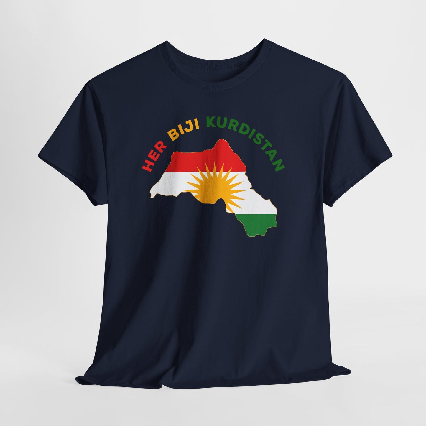 Her Bijî Kurdistan - Kurdistan Map T‑Shirt - Kurdify