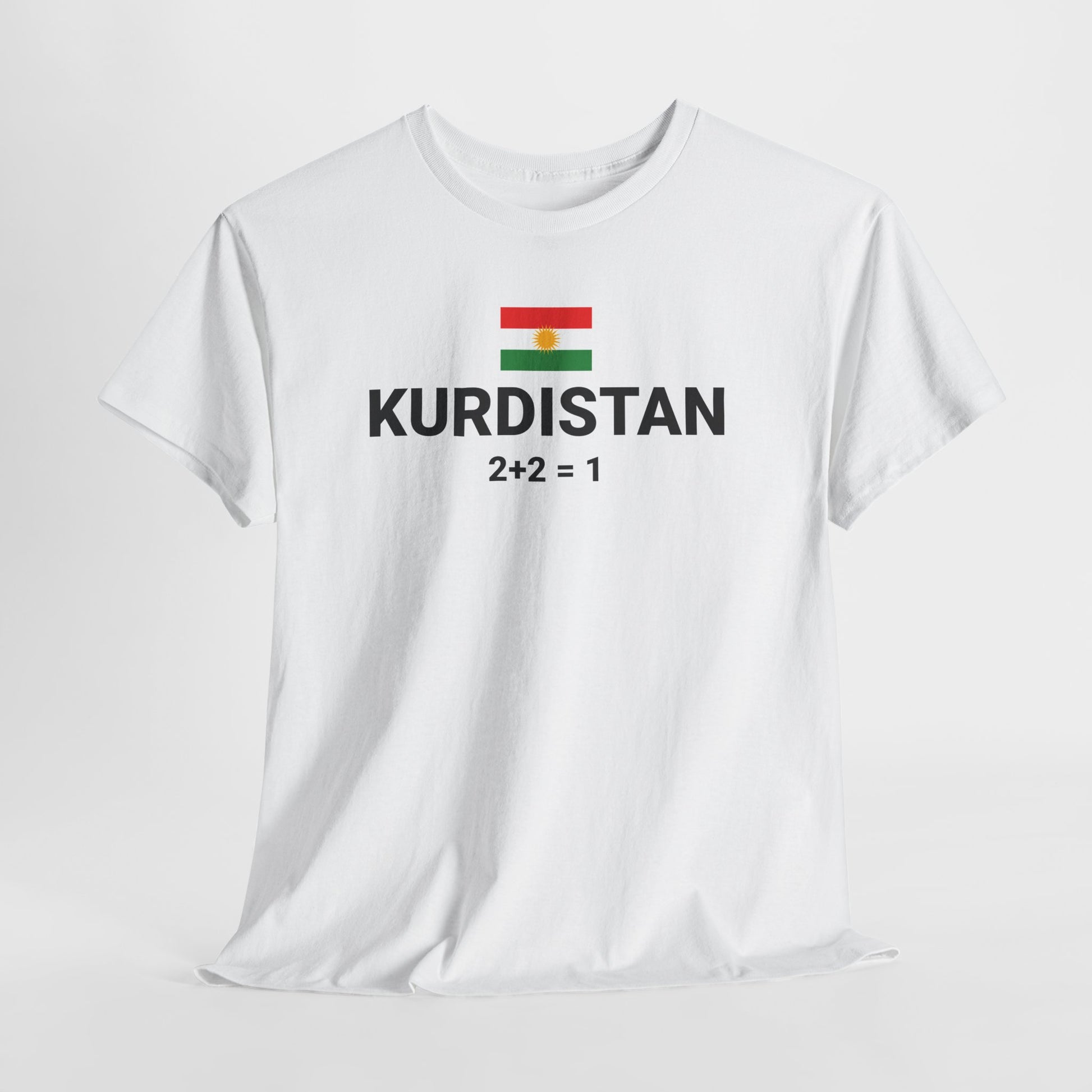 Kurdistan Flag T-Shirt — 2+2=1 Tee - Kurdify