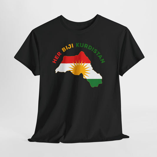 Her Bijî Kurdistan - Kurdistan Map T‑Shirt