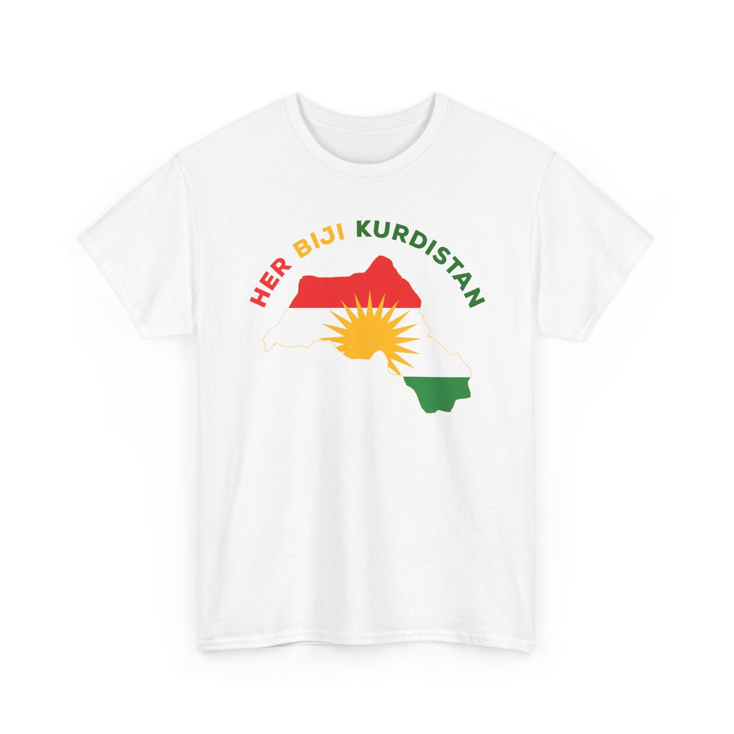 Her Bijî Kurdistan - Kurdistan Map T‑Shirt - Kurdify