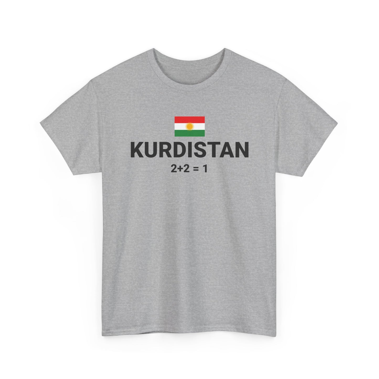Kurdistan Flag T-Shirt — 2+2=1 Tee - Kurdify