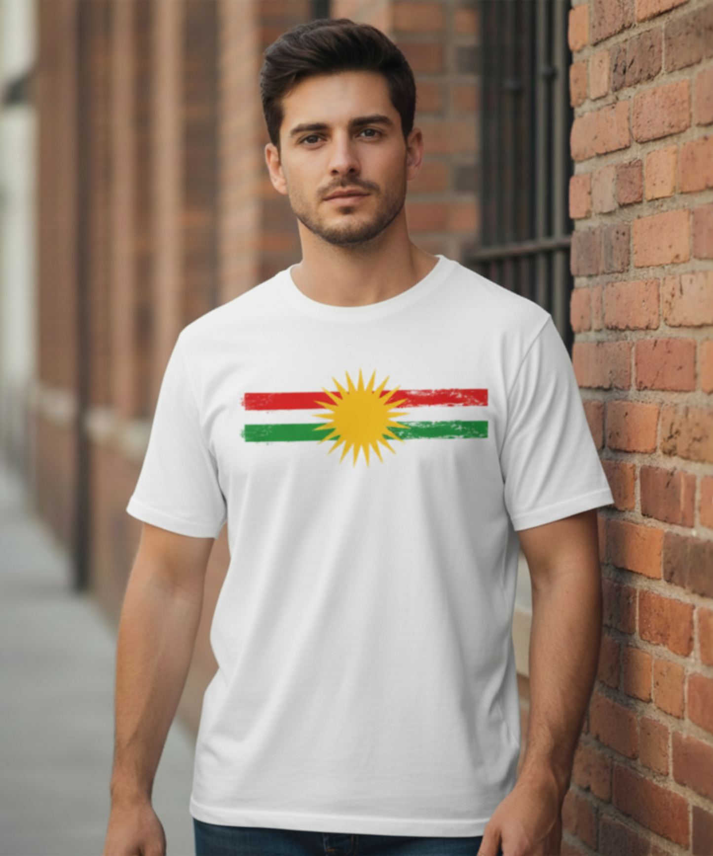 Kurdistan Flag Sun T-Shirt - Kurdify